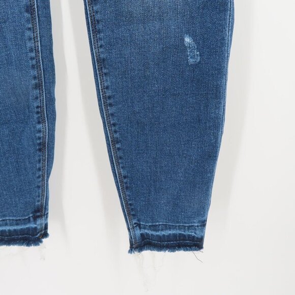 Spanx Womens Small Distressed Ankle Skinny Jeans 20203R Medium Blue Wash Denim - Picture 3 of 11